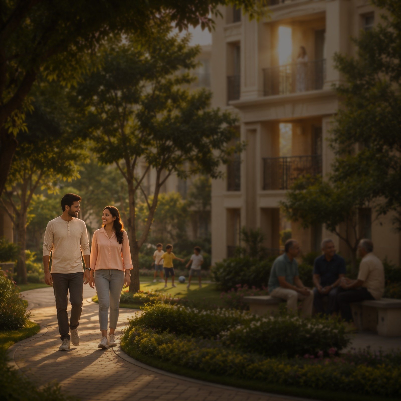 Morning walk path in S.I.S community